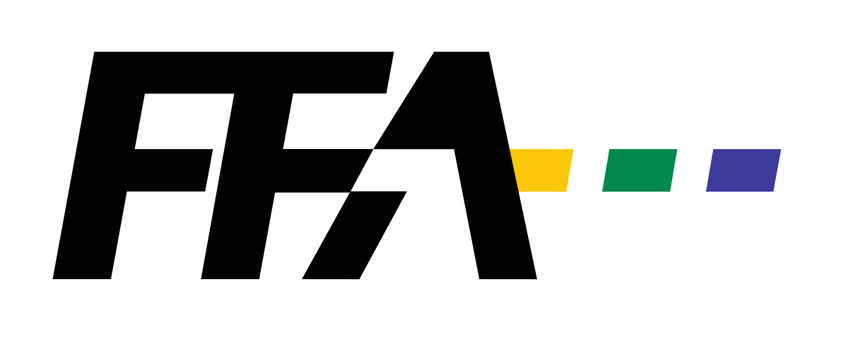 Logo der FFA - der Schriftzug FFA, bei dem der f-Strich durch das A fortgeführt wird.